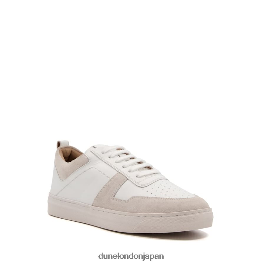 エスペン ヌバックレザースニーカー 白 女性 Dune London 4JB82R655