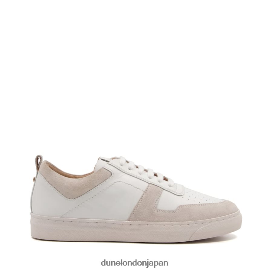 エスペン ヌバックレザースニーカー 白 女性 Dune London 4JB82R655