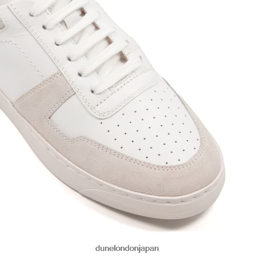 エスペン ヌバックレザースニーカー 白 女性 Dune London 4JB82R655