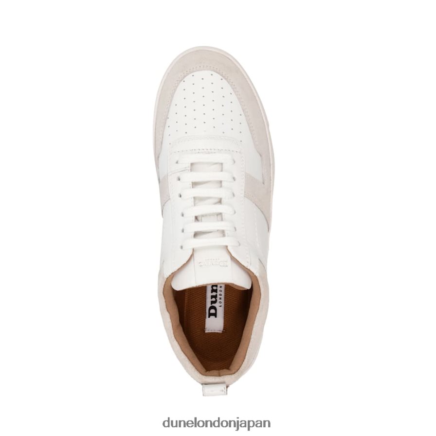 エスペン ヌバックレザースニーカー 白 女性 Dune London 4JB82R655