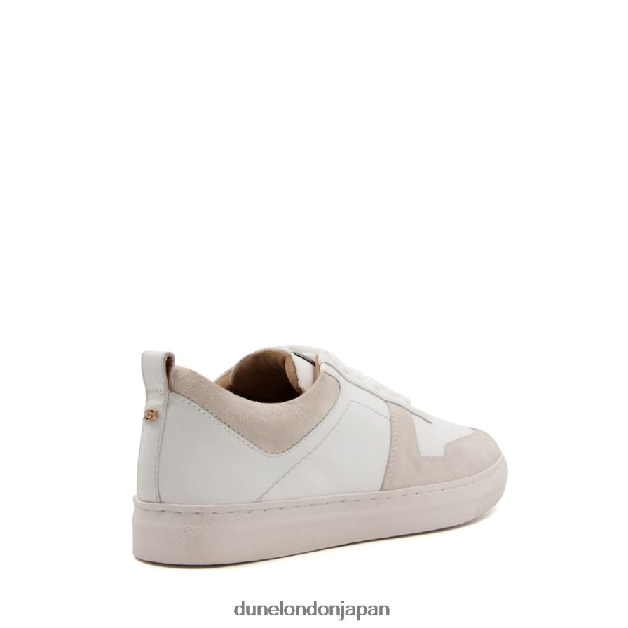 エスペン ヌバックレザースニーカー 白 女性 Dune London 4JB82R655