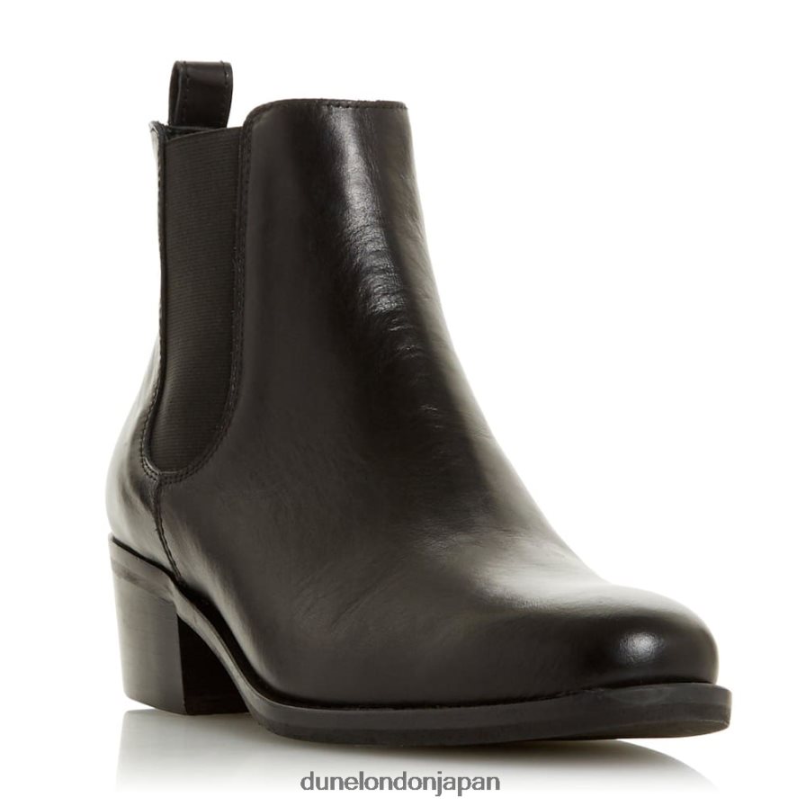 パトロール ローブロックヒール チェルシーブーツ 黒 女性 Dune London 4JB82R659