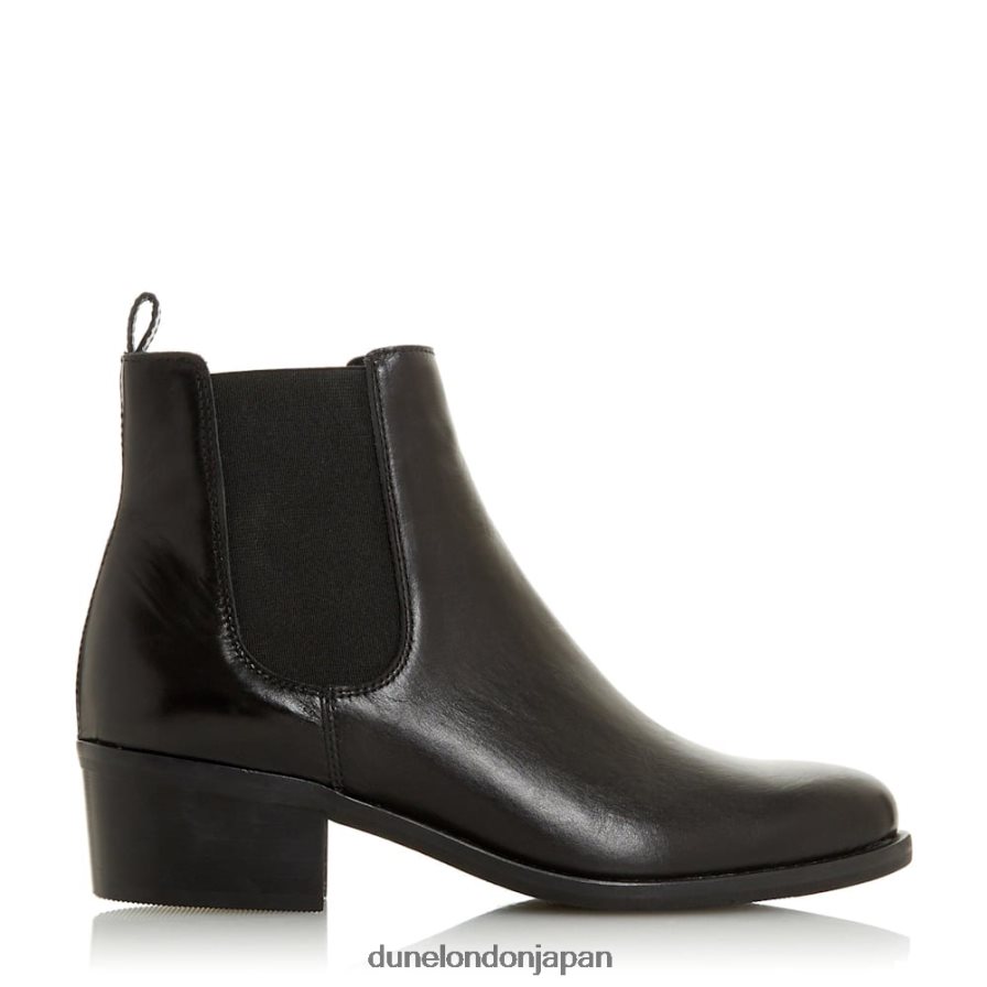 パトロール ローブロックヒール チェルシーブーツ 黒 女性 Dune London 4JB82R659