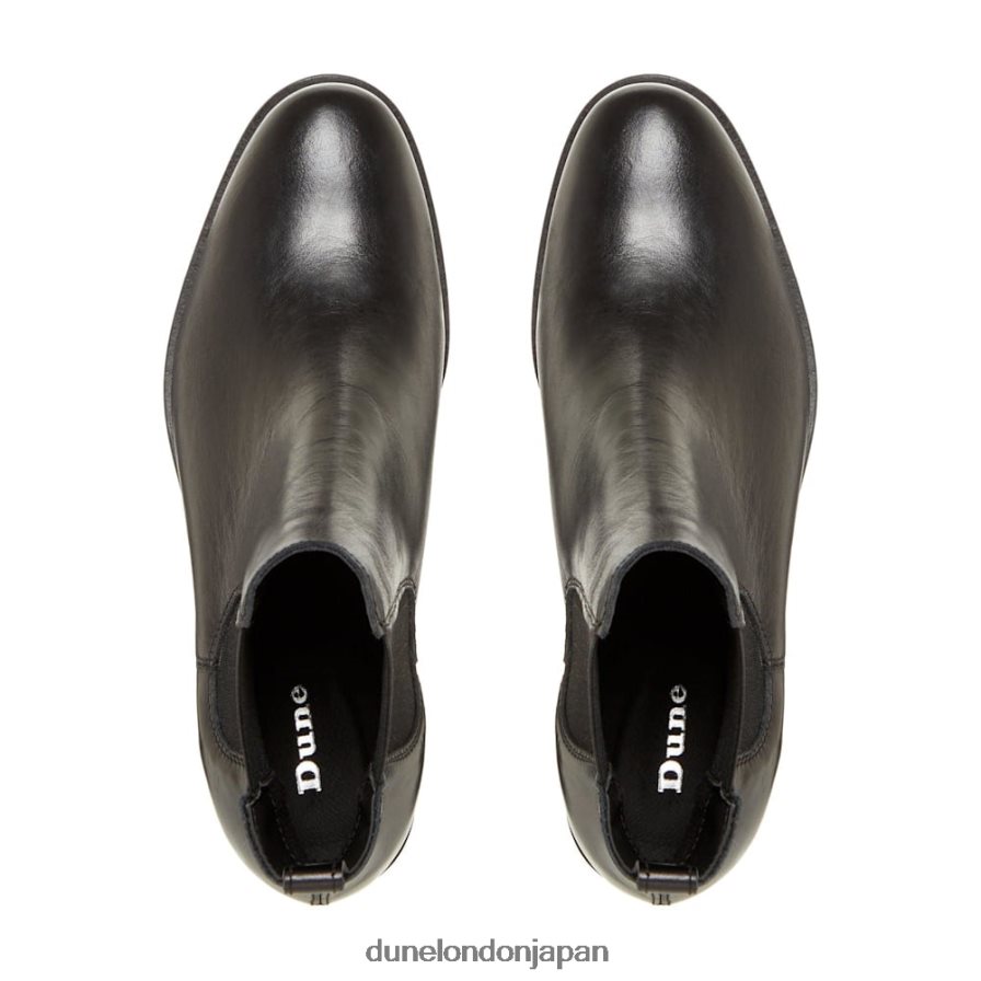 パトロール ローブロックヒール チェルシーブーツ 黒 女性 Dune London 4JB82R659