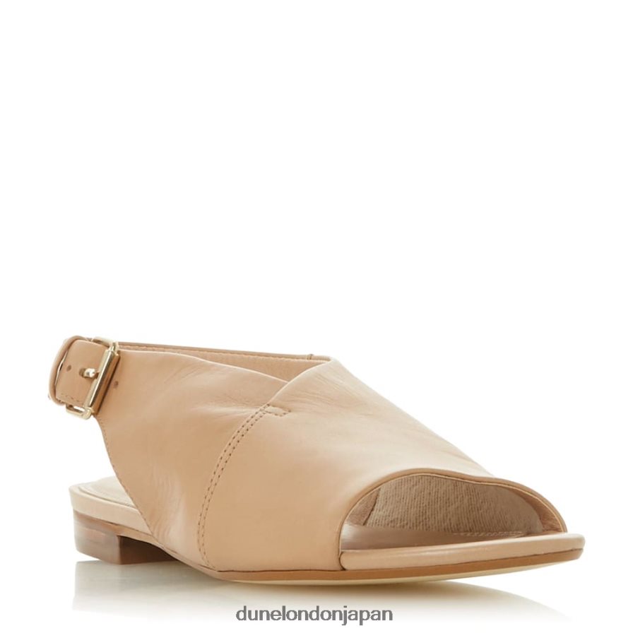 レニア レザーピープトゥサンダル ブロンド 女性 Dune London 4JB82R662