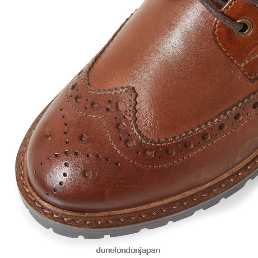 純粋に ブローグディテール レースアップ アンクルブーツ 黄褐色 女性 Dune London 4JB82R663