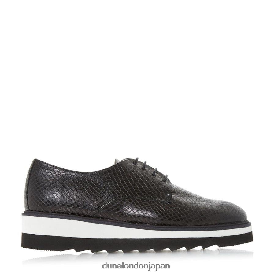 ファリラ レースアッププラットフォームシューズ 黒 女性 Dune London 4JB82R667