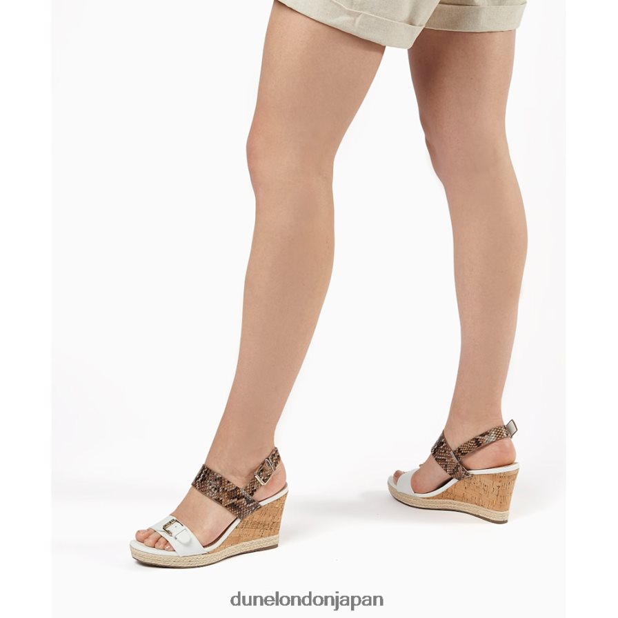 ケンディル ウェッジサンダル 白 女性 Dune London 4JB82R673