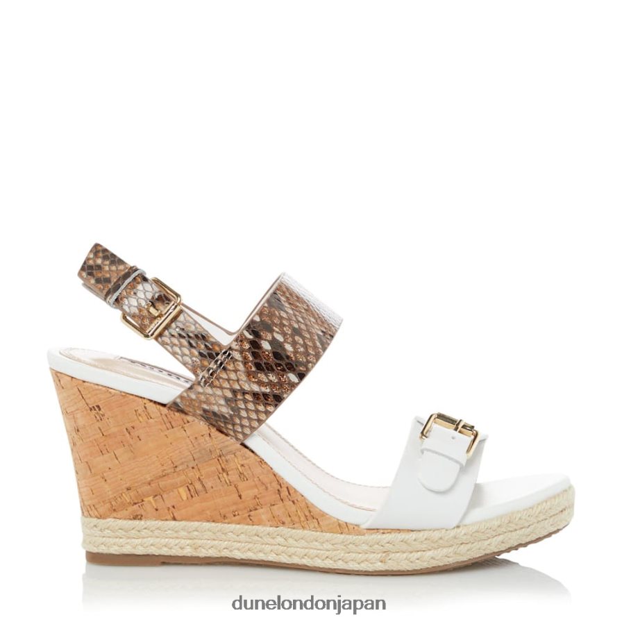 ケンディル ウェッジサンダル 白 女性 Dune London 4JB82R673