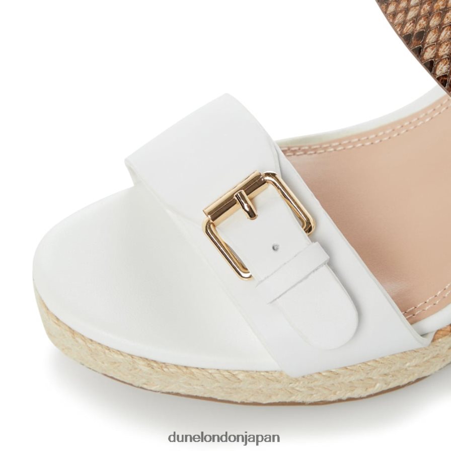 ケンディル ウェッジサンダル 白 女性 Dune London 4JB82R673