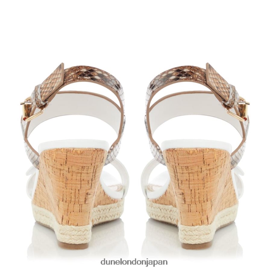 ケンディル ウェッジサンダル 白 女性 Dune London 4JB82R673