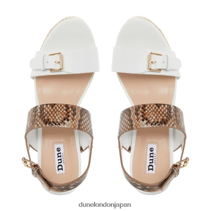 ケンディル ウェッジサンダル 白 女性 Dune London 4JB82R673