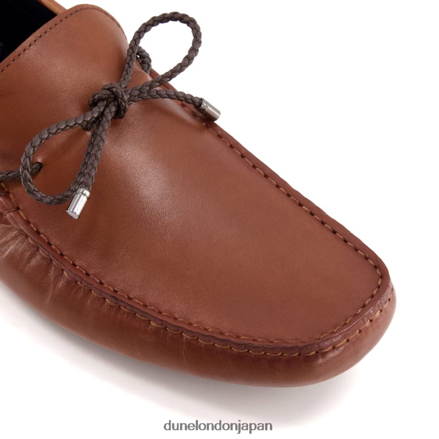 バウンド スリッポンレザードライバーシューズ 黄褐色 男性 Dune London 4JB82R679