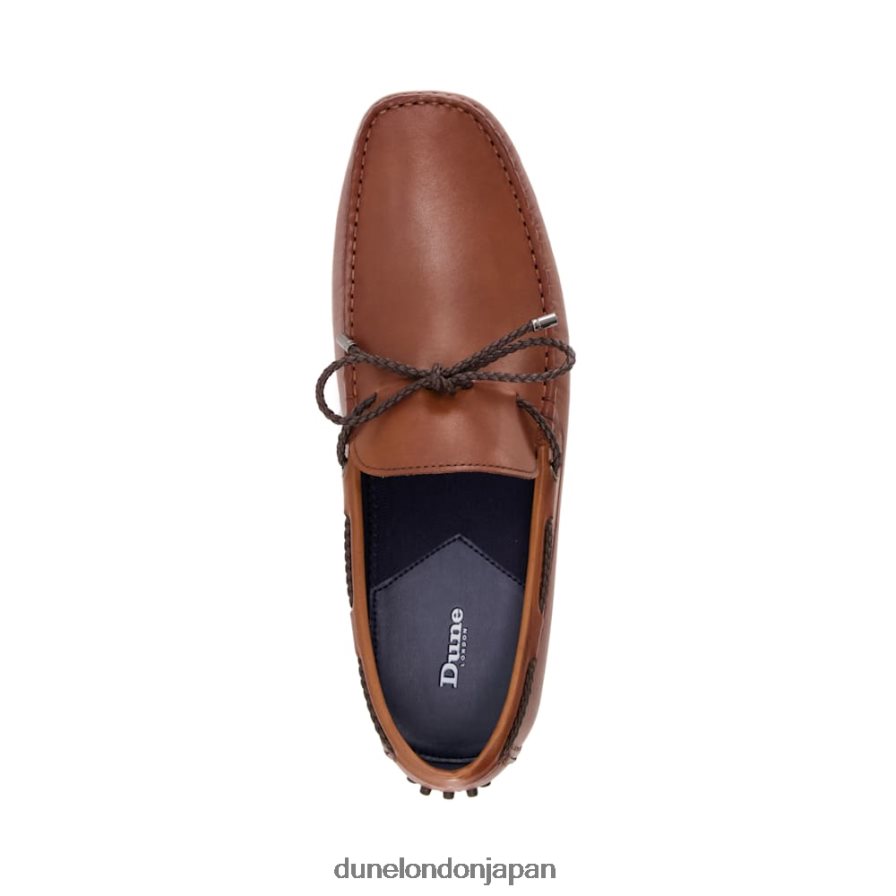 バウンド スリッポンレザードライバーシューズ 黄褐色 男性 Dune London 4JB82R679