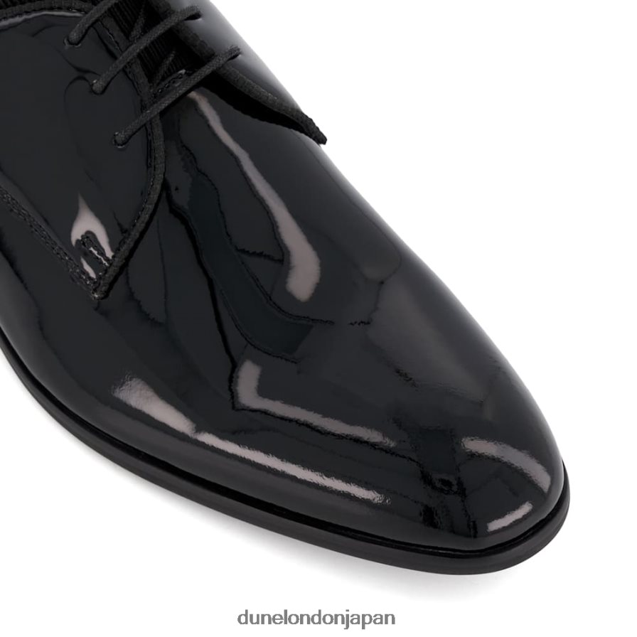 スチュワート 革のレースアップシューズ 黒 男性 Dune London 4JB82R687