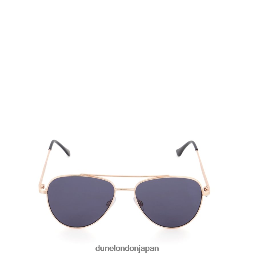 外出 スリムフレームのサングラス 金 男性 Dune London 4JB82R692