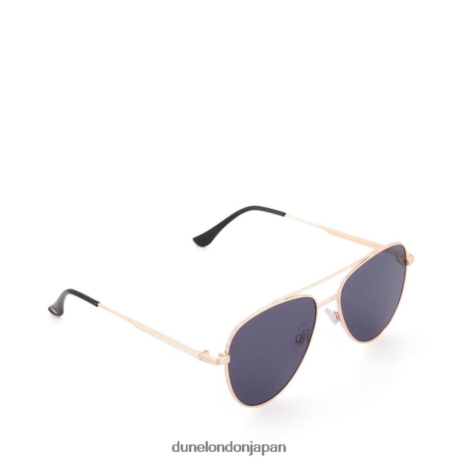 外出 スリムフレームのサングラス 金 男性 Dune London 4JB82R692