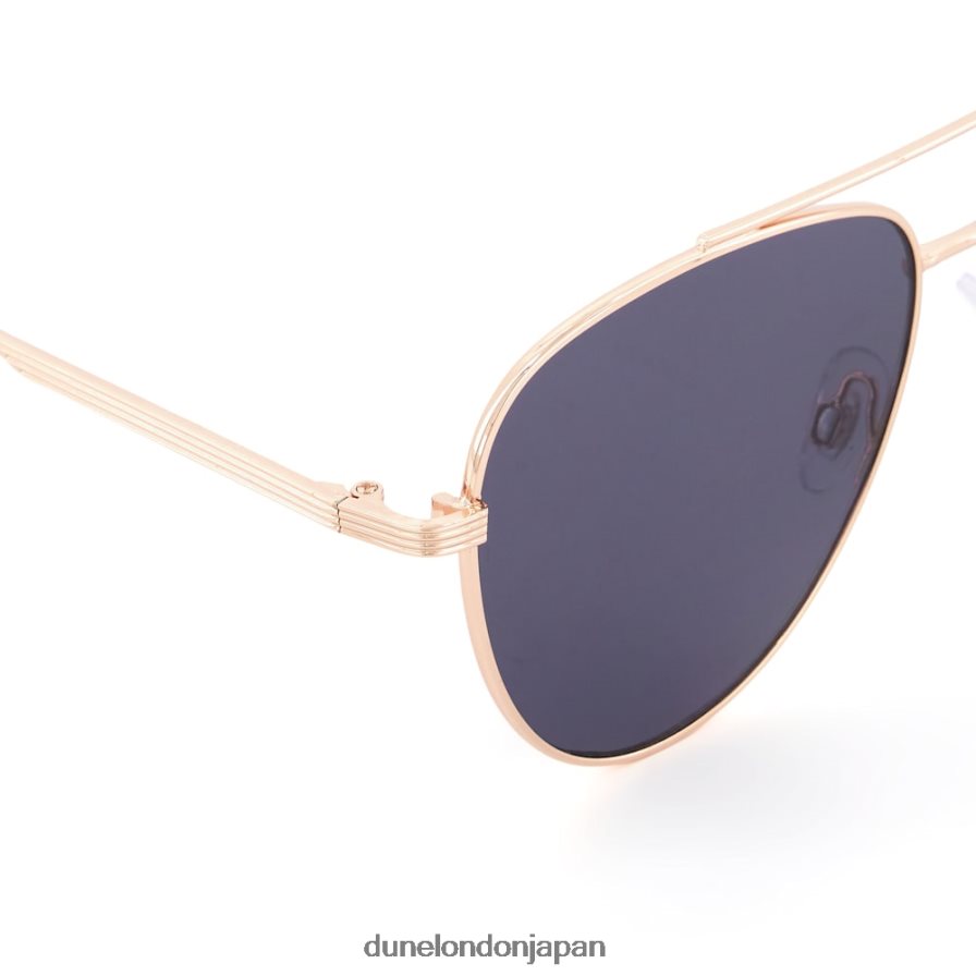 外出 スリムフレームのサングラス 金 男性 Dune London 4JB82R692
