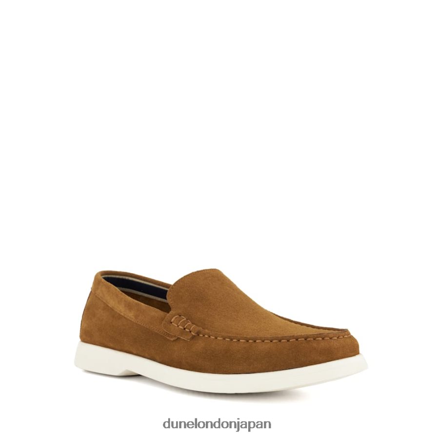 ブフトン トップステッチカジュアルローファー 黄褐色 男性 Dune London 4JB82R695