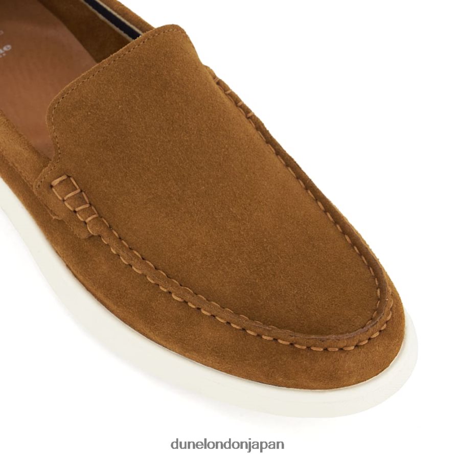 ブフトン トップステッチカジュアルローファー 黄褐色 男性 Dune London 4JB82R695