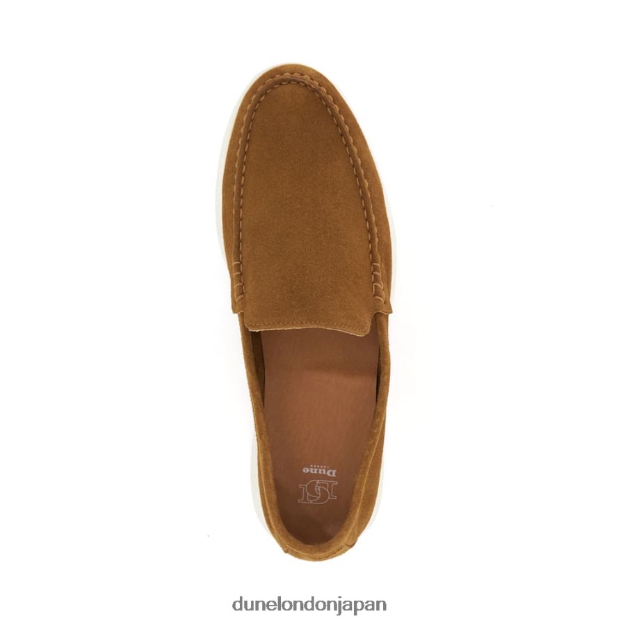ブフトン トップステッチカジュアルローファー 黄褐色 男性 Dune London 4JB82R695