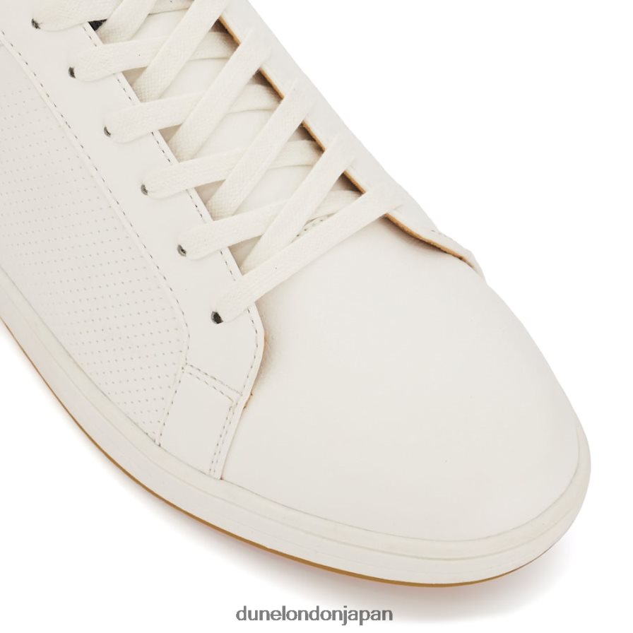 テジー パンチング レースアップスニーカー 白 男性 Dune London 4JB82R711