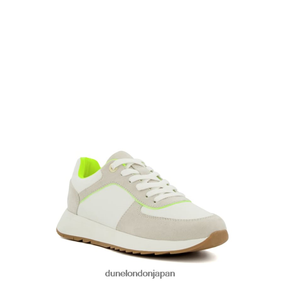 エメリアス レースアップ ランナートレーナー ライム 女性 Dune London 4JB82R72