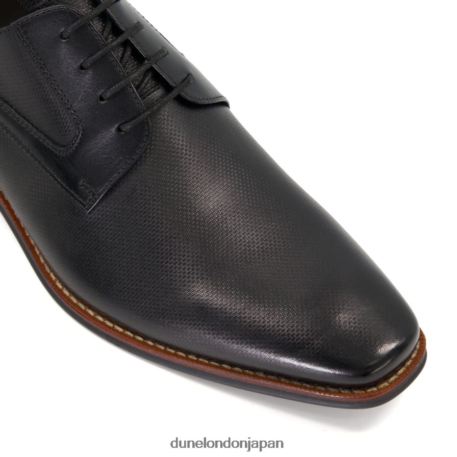 石っぽい バーニッシュトゥ ダービーシューズ 黒 男性 Dune London 4JB82R724