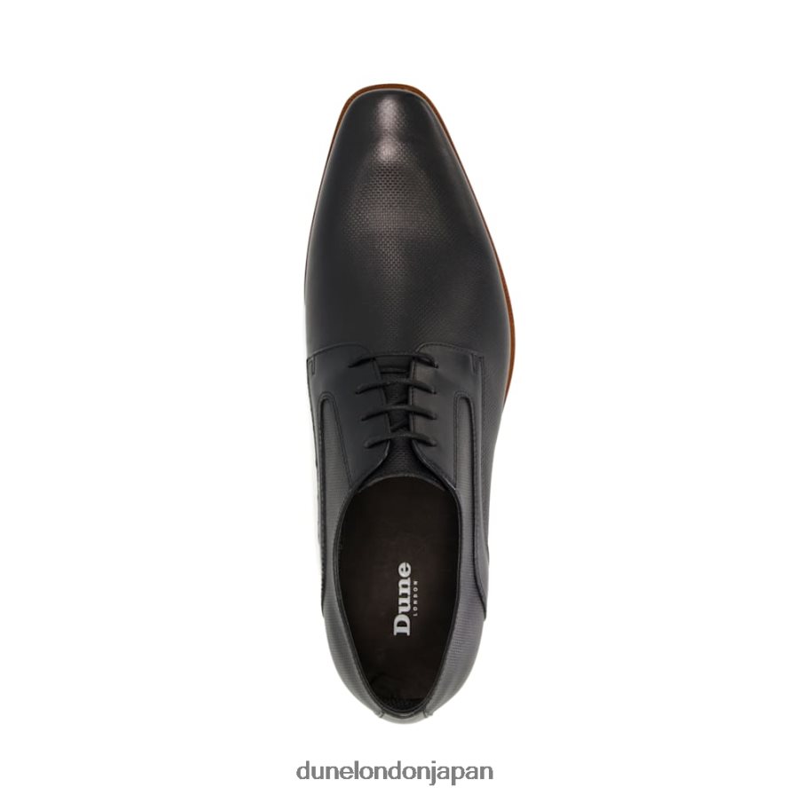 石っぽい バーニッシュトゥ ダービーシューズ 黒 男性 Dune London 4JB82R724
