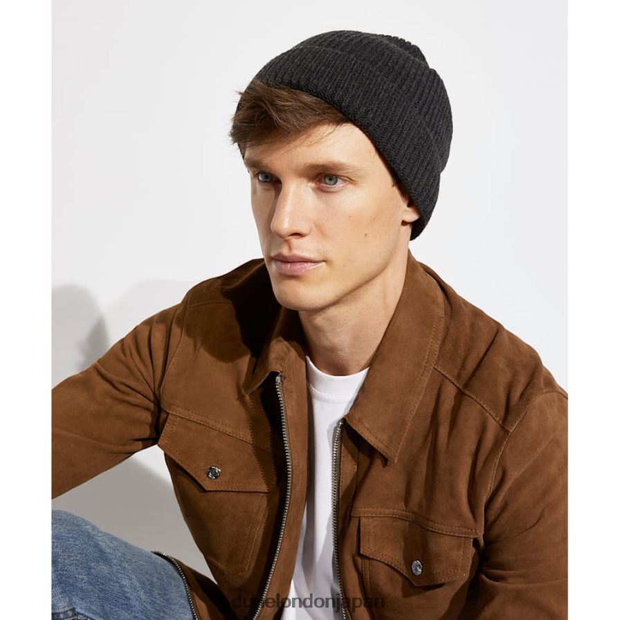 オリラ リブニットハット グレー 男性 Dune London 4JB82R725