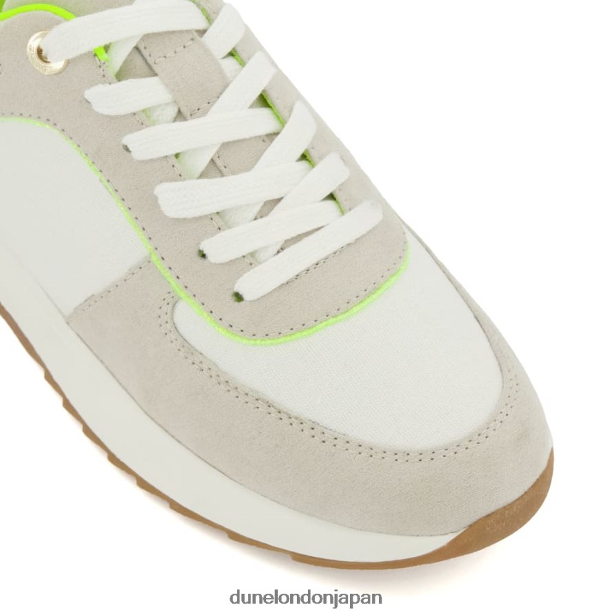 エメリアス レースアップ ランナートレーナー ライム 女性 Dune London 4JB82R72