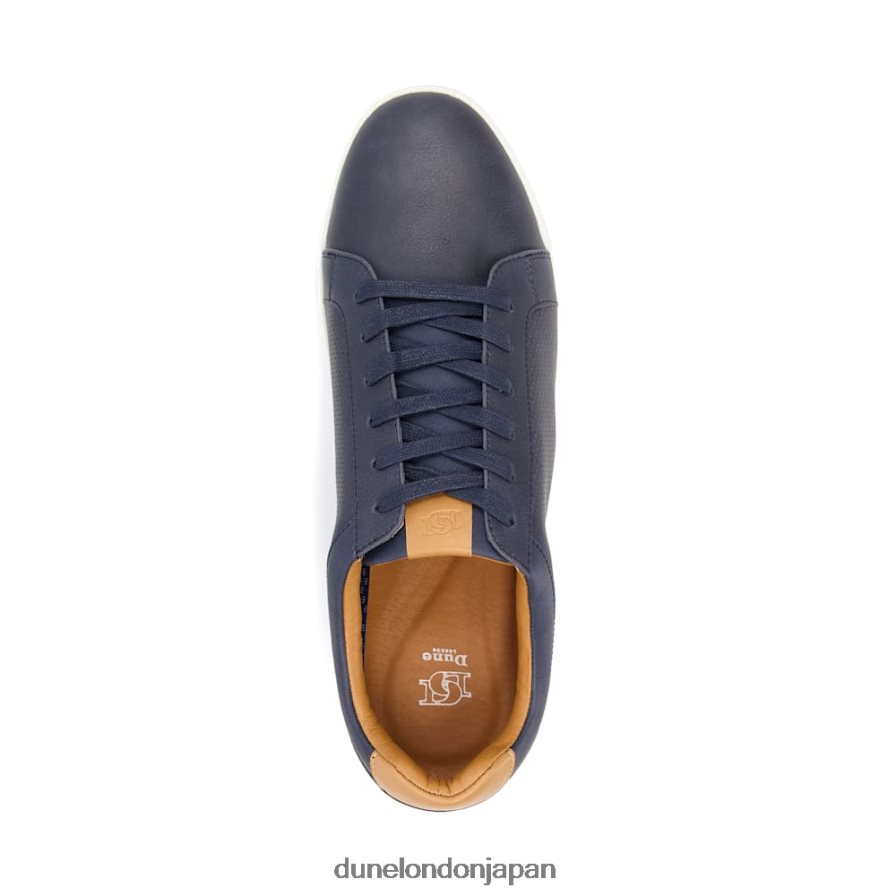 テジー パンチング レースアップスニーカー 海軍 男性 Dune London 4JB82R736