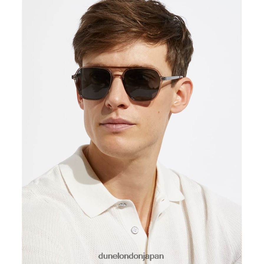 オサーク オーバーサイズのサングラス グレー 男性 Dune London 4JB82R740