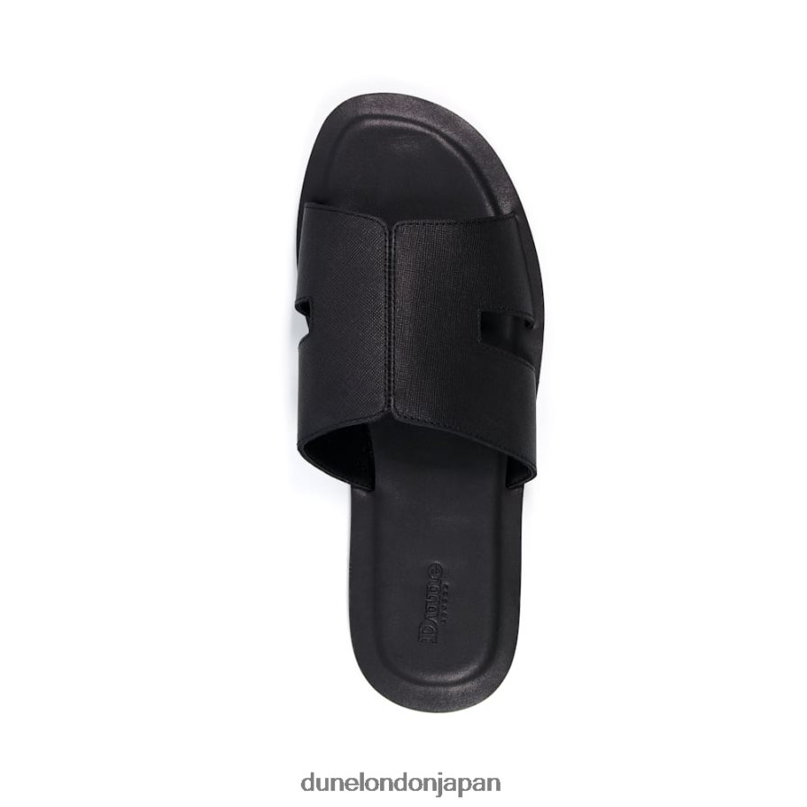 お香 レザーサンダル 黒 男性 Dune London 4JB82R742