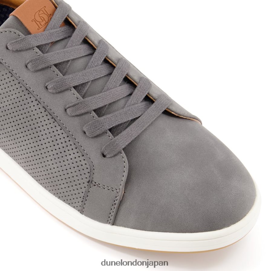 テジー パンチング レースアップスニーカー グレー 男性 Dune London 4JB82R743