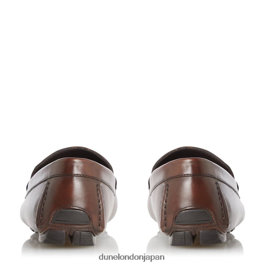 ビーコン ウーブントリム付きドライバーモカシン ダークブラウン 男性 Dune London 4JB82R751