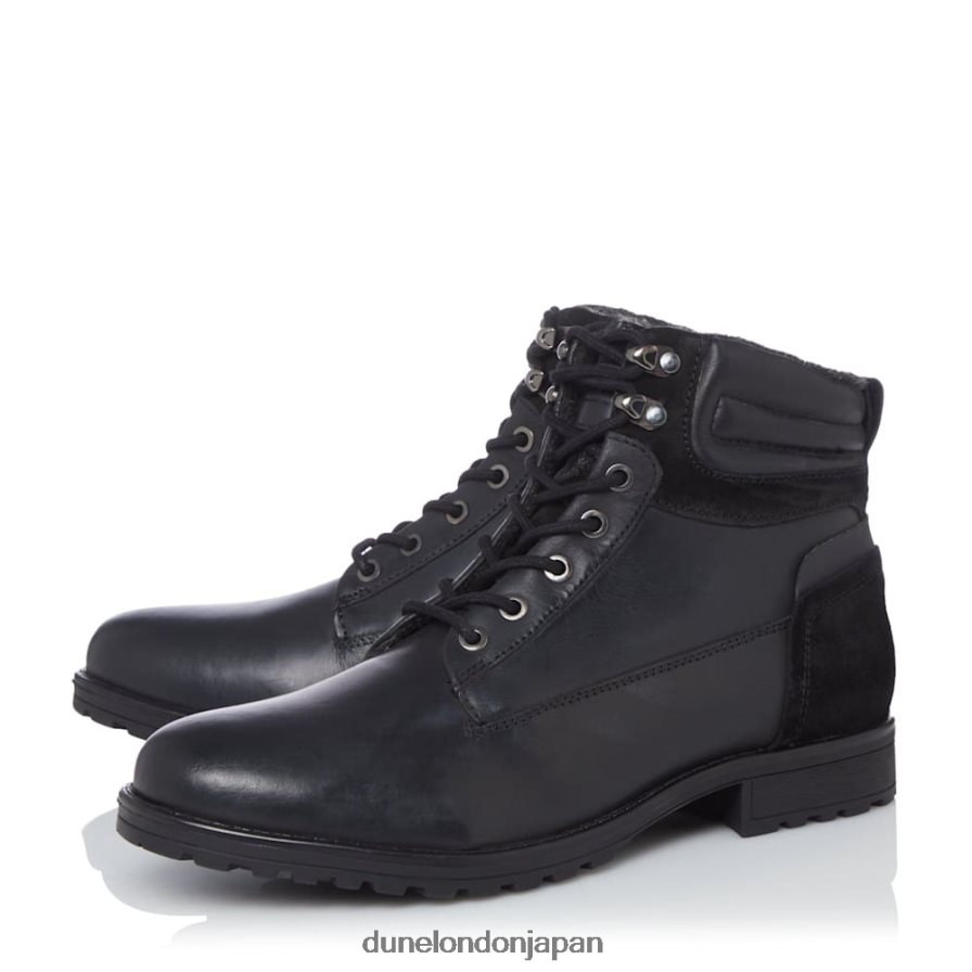 カペッロ レースアップブーツ 黒 男性 Dune London 4JB82R752