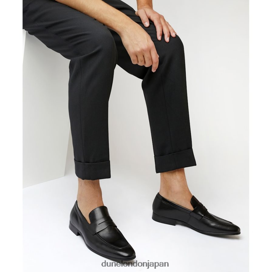 サーバ サドルローファー 黒 男性 Dune London 4JB82R756