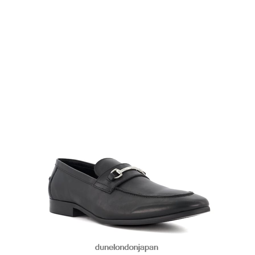 影 レザー スナッフルトリム ローファー 黒 男性 Dune London 4JB82R757