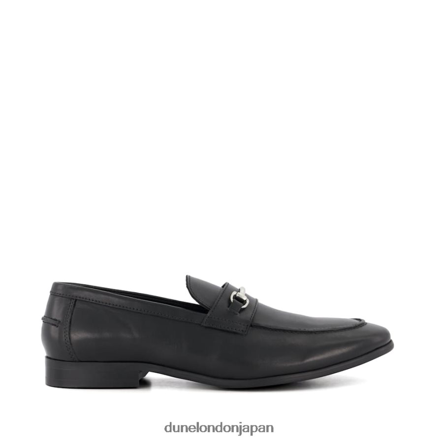 影 レザー スナッフルトリム ローファー 黒 男性 Dune London 4JB82R757