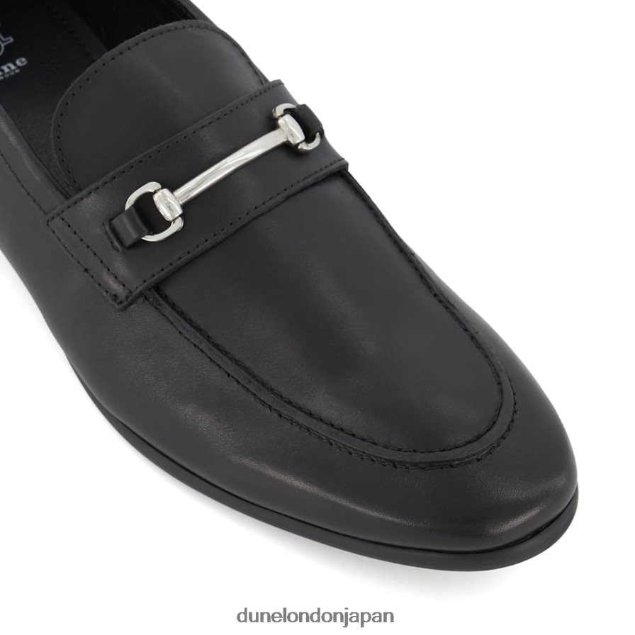 影 レザー スナッフルトリム ローファー 黒 男性 Dune London 4JB82R757