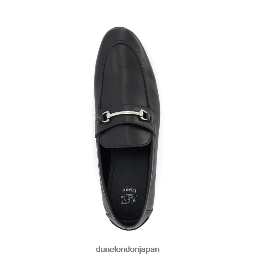 影 レザー スナッフルトリム ローファー 黒 男性 Dune London 4JB82R757