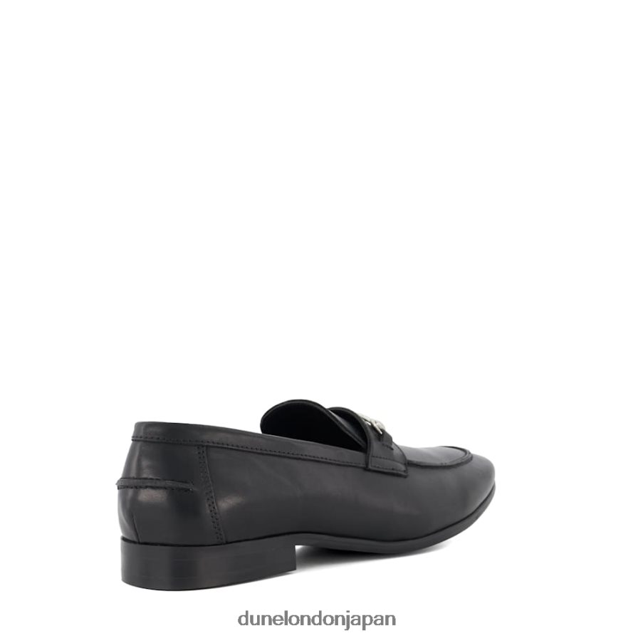 影 レザー スナッフルトリム ローファー 黒 男性 Dune London 4JB82R757