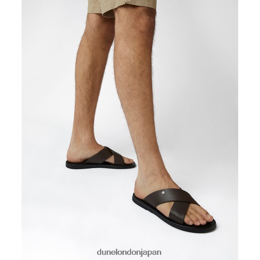 フランクス スリッポンサンダル 茶色 男性 Dune London 4JB82R759