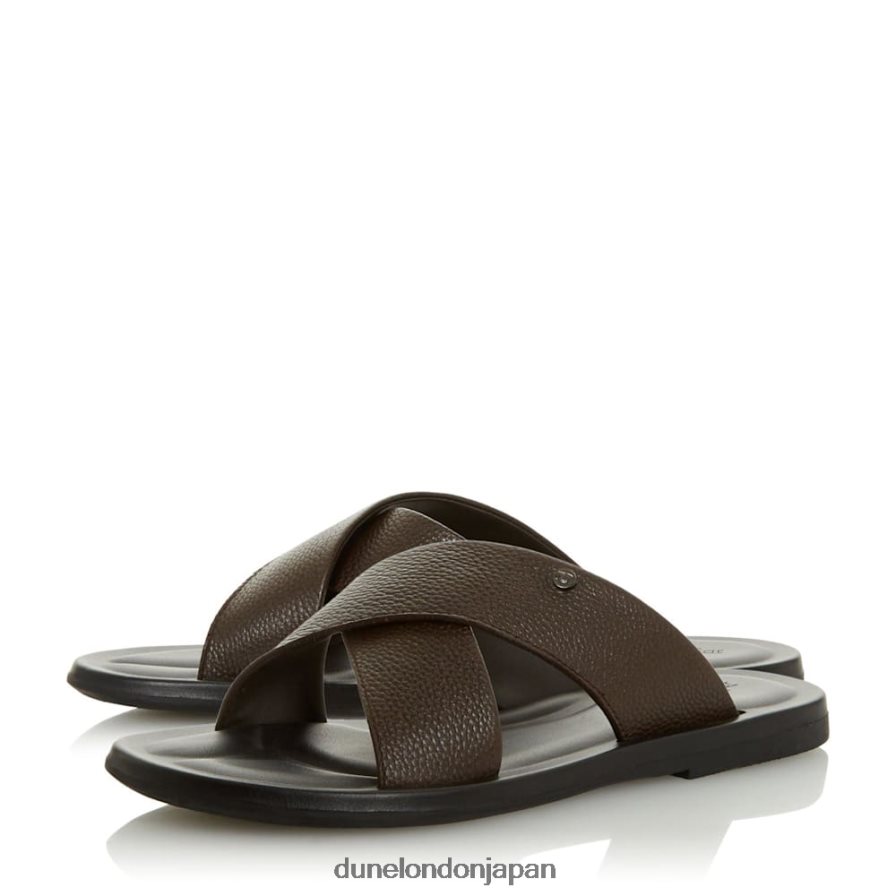 フランクス スリッポンサンダル 茶色 男性 Dune London 4JB82R759