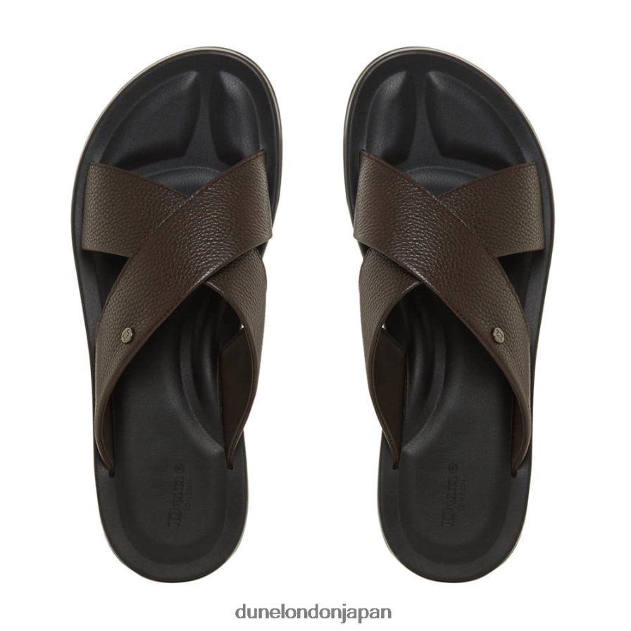 フランクス スリッポンサンダル 茶色 男性 Dune London 4JB82R759