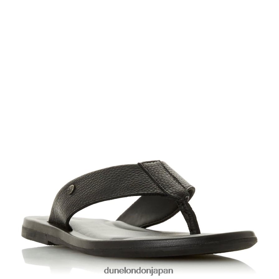 フレッズ トゥポストサンダル 黒 男性 Dune London 4JB82R761