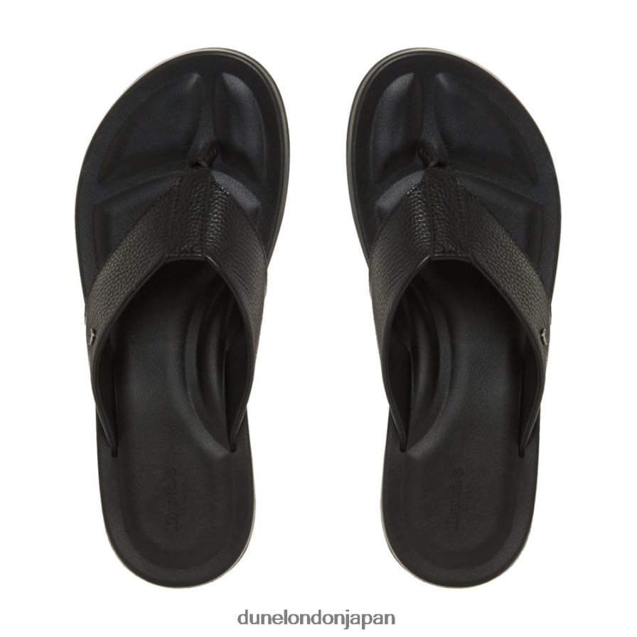 フレッズ トゥポストサンダル 黒 男性 Dune London 4JB82R761