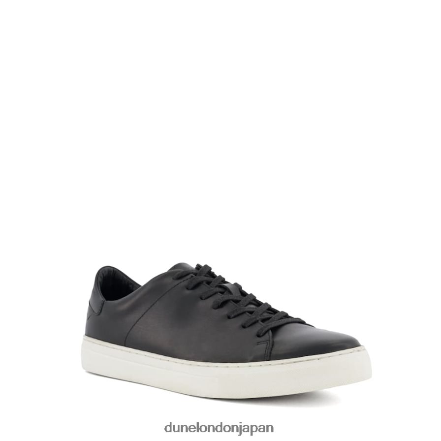 テレンス レースアップ レザー カップソールスニーカー 黒 男性 Dune London 4JB82R764