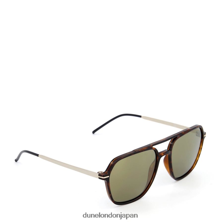 オサーク オーバーサイズのサングラス べっ甲 男性 Dune London 4JB82R767